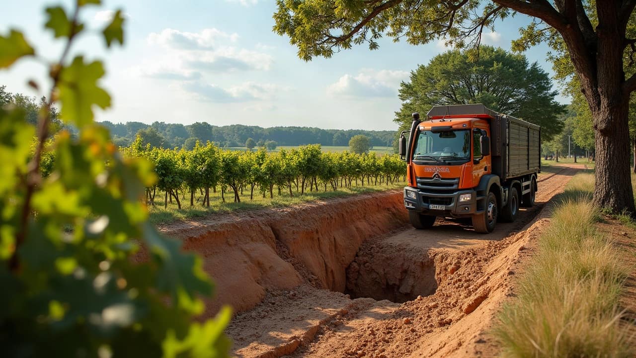 Le sous-sol du vignoble, des calcaires crayeux et non une roche empruntée à un autre terroir